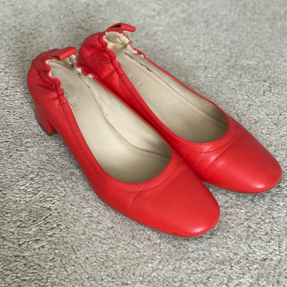 Everlane Day Heel- Red Leather